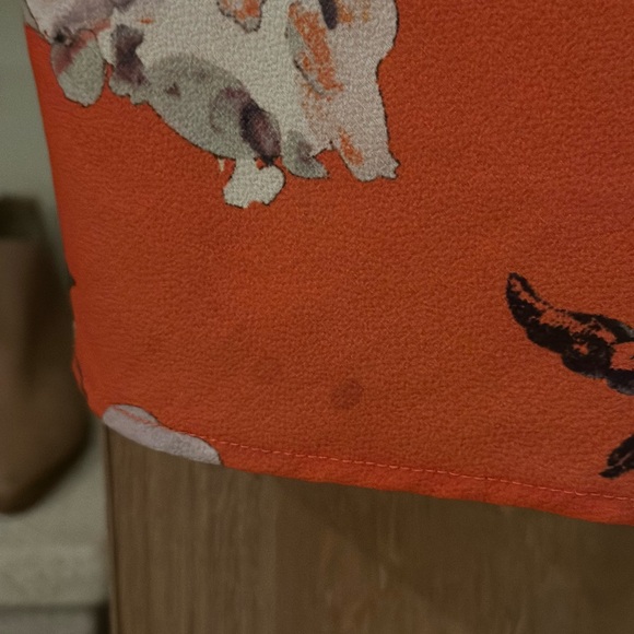 ABS Allen Schwartz, size 6, orange floral print strappy dress - Picture 5 of 6